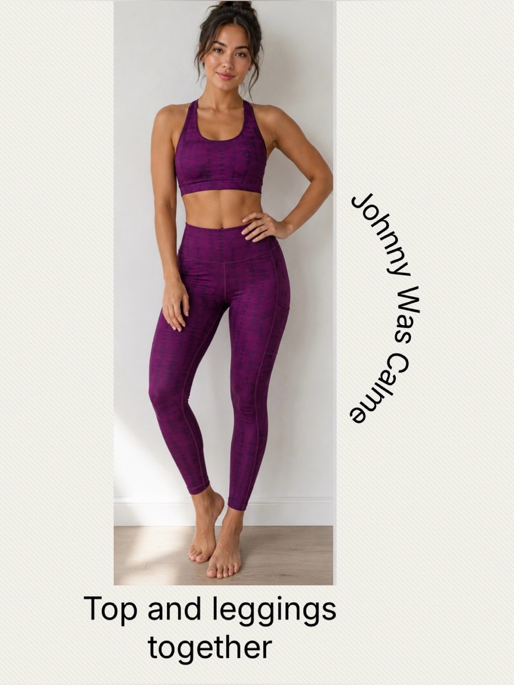 Johnny Was Calme Endurance High Waist Leggings & Endurance Sports Bra Medium Set